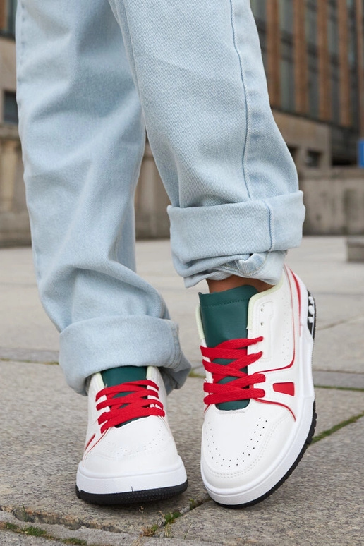 Archie Sarkanas un baltas kurpes ar...