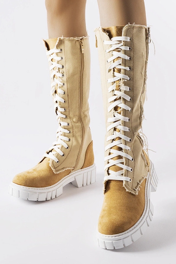 Smilšu krāsas auduma ziemas...