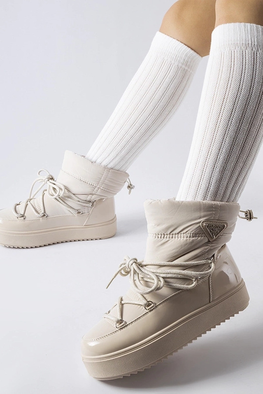 Bēši siltināti sniega zābaki ar...