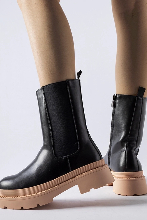 Melni puszābaki ar gaiši rozā zoli...