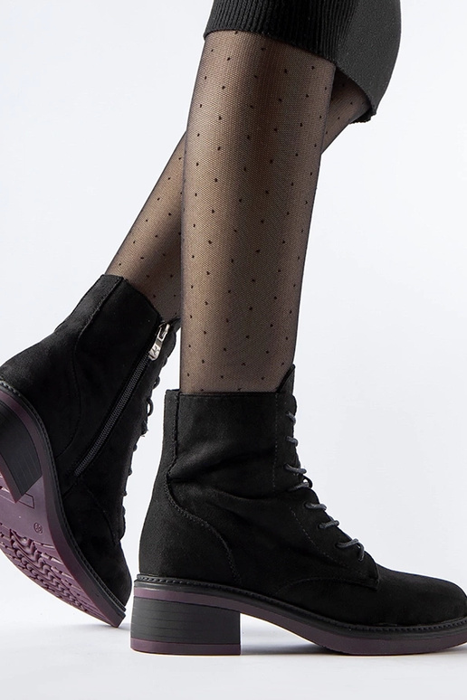 Melni klasiski puszābaki ar violetu...