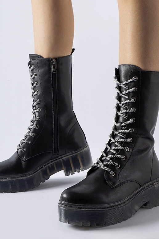 Melni silti īstas ādas Middletown zābaki