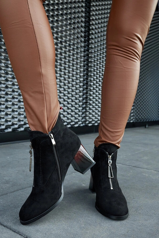 Melni lakādas puszābaki no Gianleone