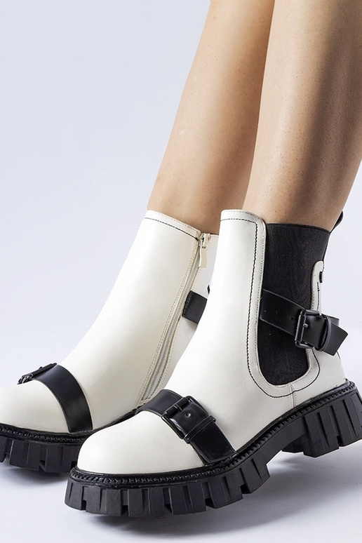 Balti puszābaki ar masīvu Fontarine zoli