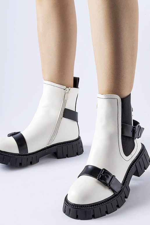 Balti puszābaki ar masīvu Fontarine zoli