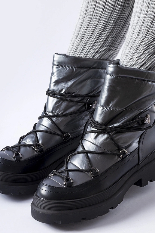 Eagleville melni un pelēki sniega zābaki