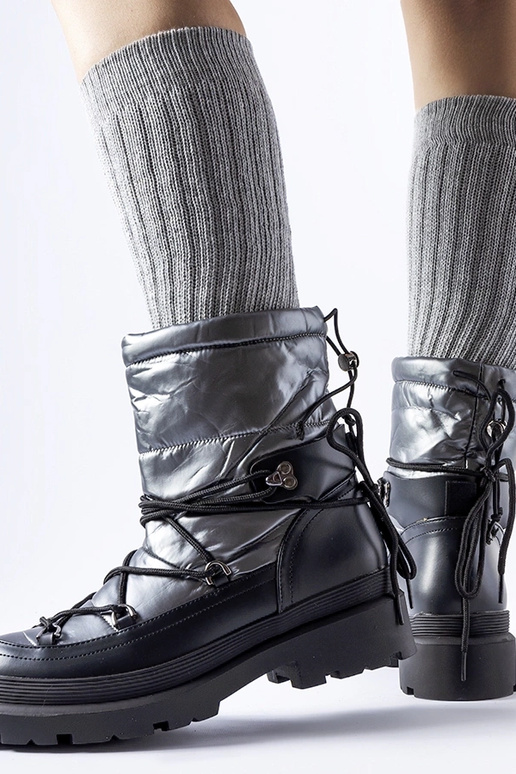 Eagleville melni un pelēki sniega zābaki