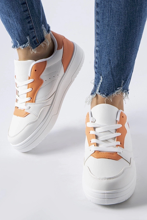 Baltas kurpes ar oranžu akcentu Fournie