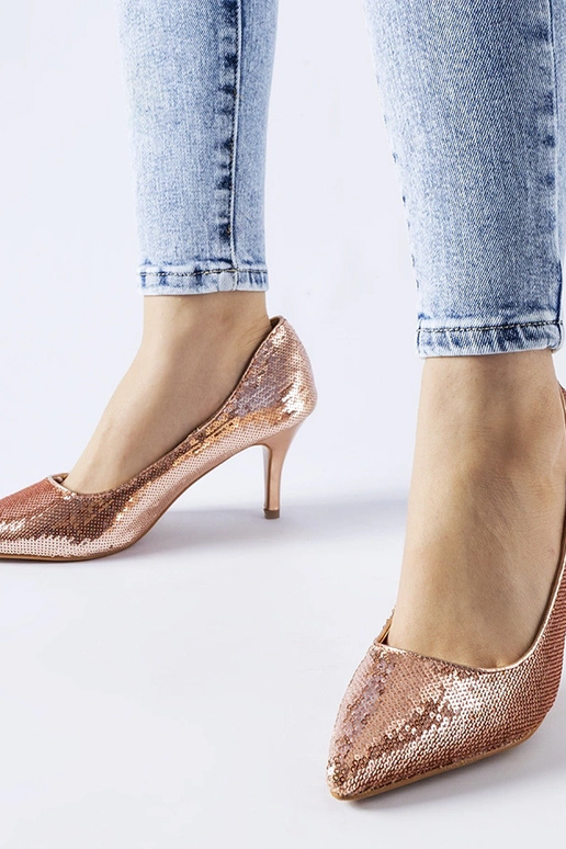 Ernesto rozā fliterotās stiletto pumpas