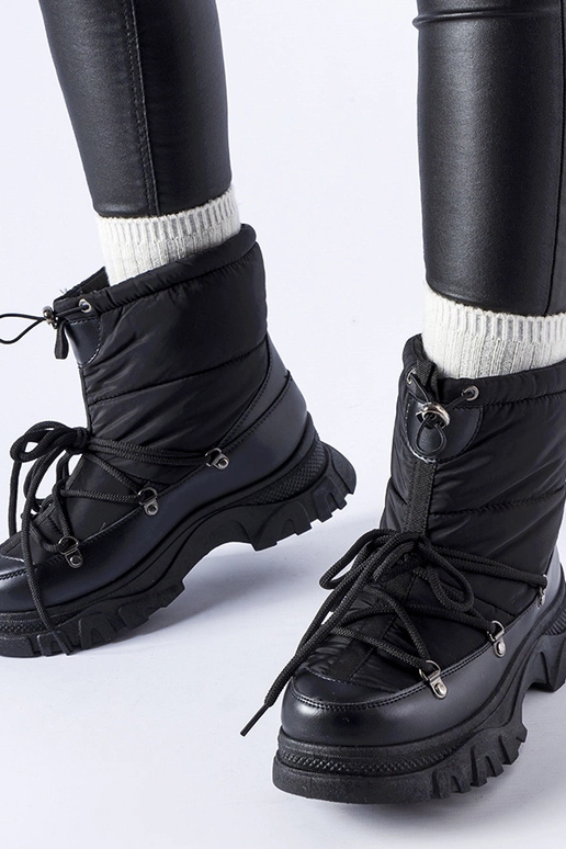 Melni izolēti Aubine sniega zābaki