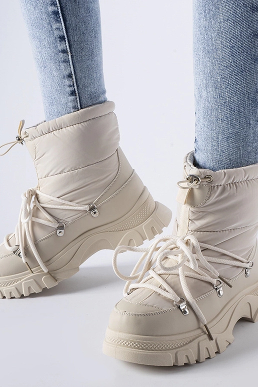 Bēši siltināti sniega zābaki Aubine