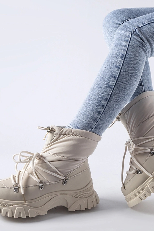 Bēši siltināti sniega zābaki Aubine