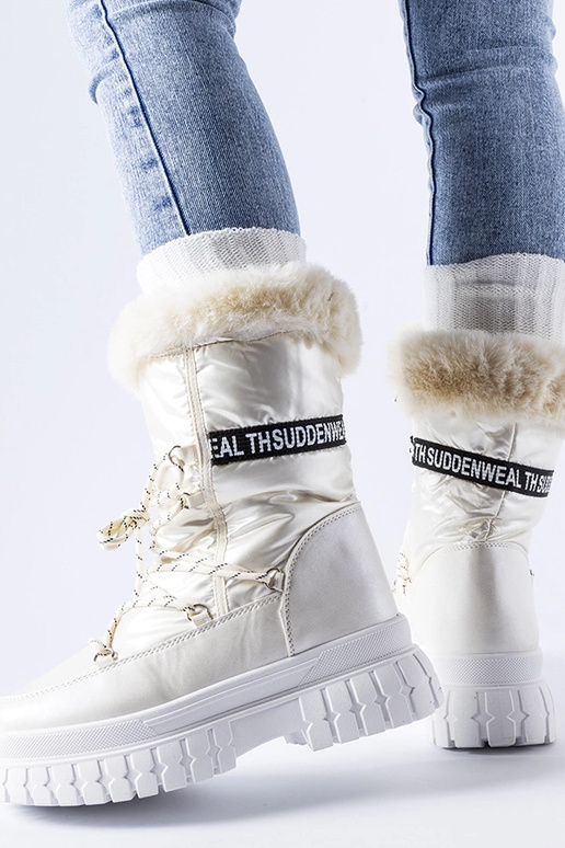 Bežīgi siltināti sniega zābaki ar...