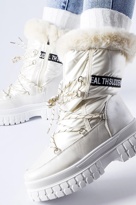 Bežīgi siltināti sniega zābaki ar...