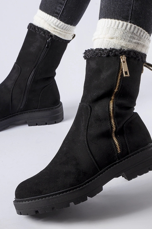 Melni siltināti zābaki ar...