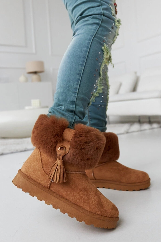 Geradino sniega zābaki ar brūnu kažokādu