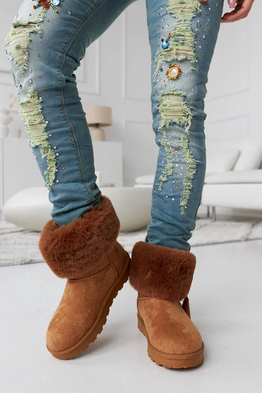 Geradino sniega zābaki ar brūnu kažokādu