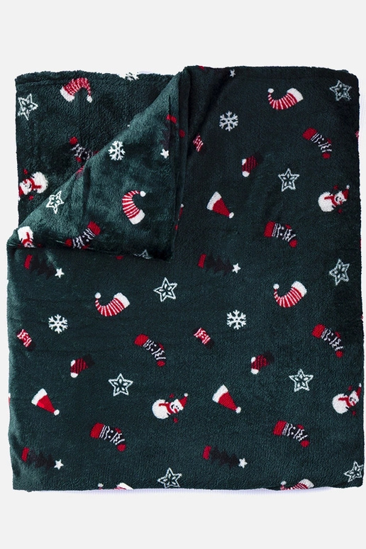 Zaļš svētku rakstu pleds Dublin