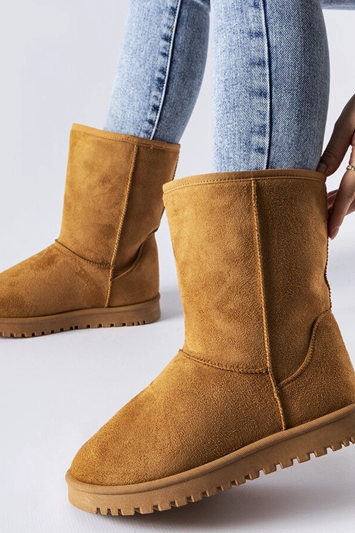 Brūni siltināti klasiskie sniega...