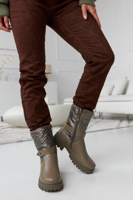 Zaļi siltināti puszābaki ar...