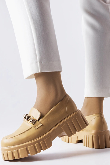 Frisco smilškrāsas platformas loafers 2