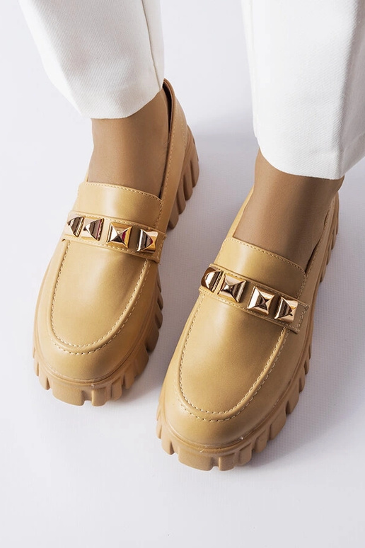 Frisco smilškrāsas platformas loafers Frisco smilškrāsas platformas loafers