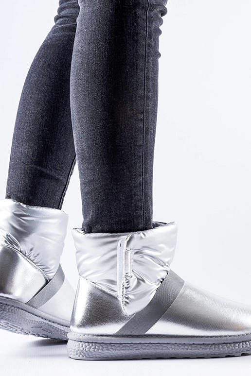 Delaune sudrabaini spīdīgi īsi sniega...