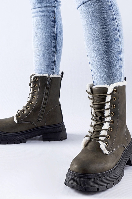 Zaļie siltinātie zābaki Tadasuni