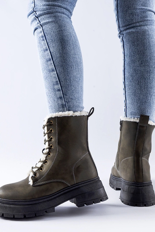 Zaļie siltinātie zābaki Tadasuni