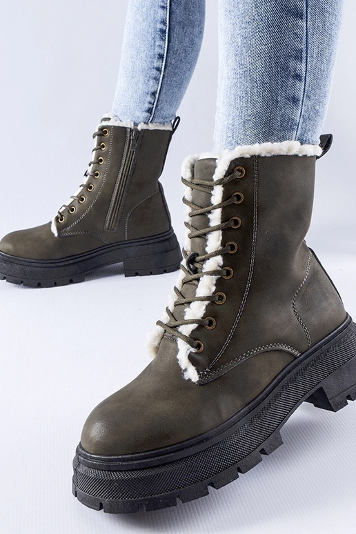 Zaļie siltinātie zābaki Tadasuni