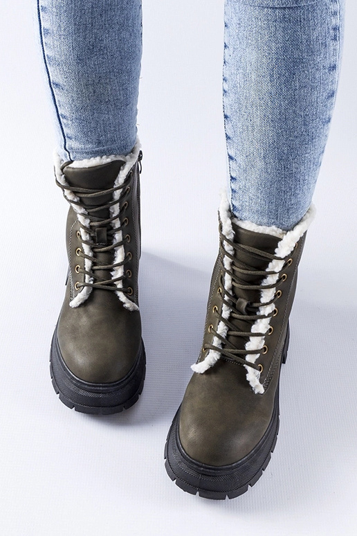 Zaļie siltinātie zābaki Tadasuni