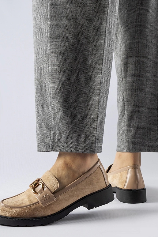 Bēši Seggiano sprādzes mokasīni