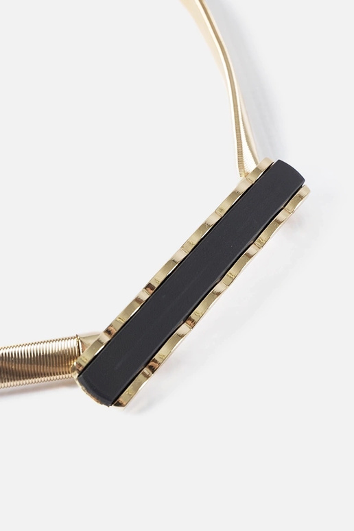 Zelta elastīga josta ar melnu Morig... Zelta elastīga josta ar melnu Morig...