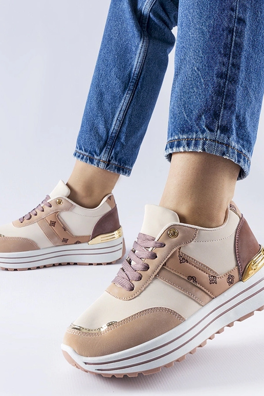 Rozā-bežīgas platformas kurpes... Rozā-bežīgas platformas kurpes...