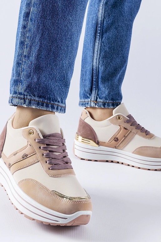 Rozā-bežīgas platformas kurpes... Rozā-bežīgas platformas kurpes...