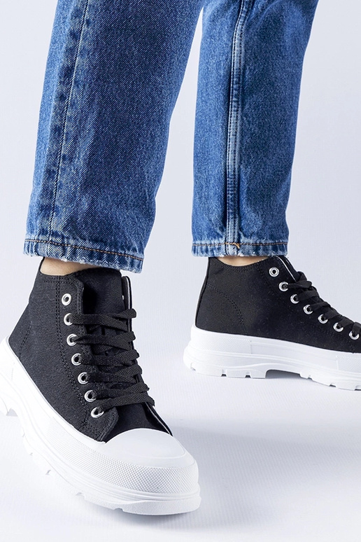 Melnas Herndon augstas augšdaļas kedas