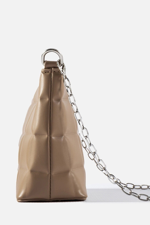 Bēša stepēta soma ar ķēdīti Laas