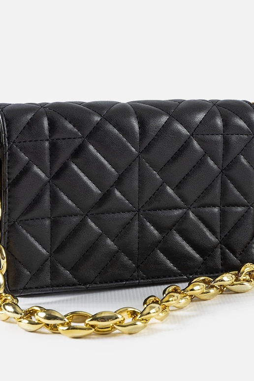 Melna stepēta Bergama plecu soma