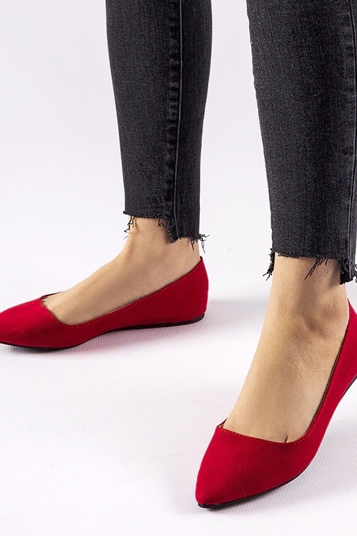 Sarkano smailo pirkstu balerīnas Riv Sarkano smailo pirkstu balerīnas Riv