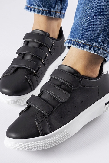 Melnas Velcro kedas Paré - balta zole 2