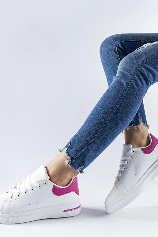 Leland baltas un rozā kedas