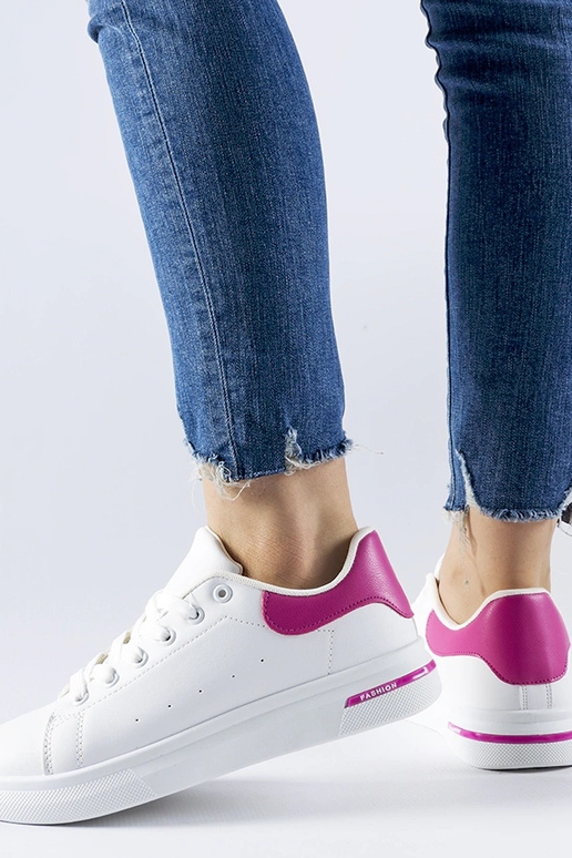 Leland baltas un rozā kedas