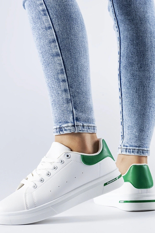 Leland baltas un zaļas kedas