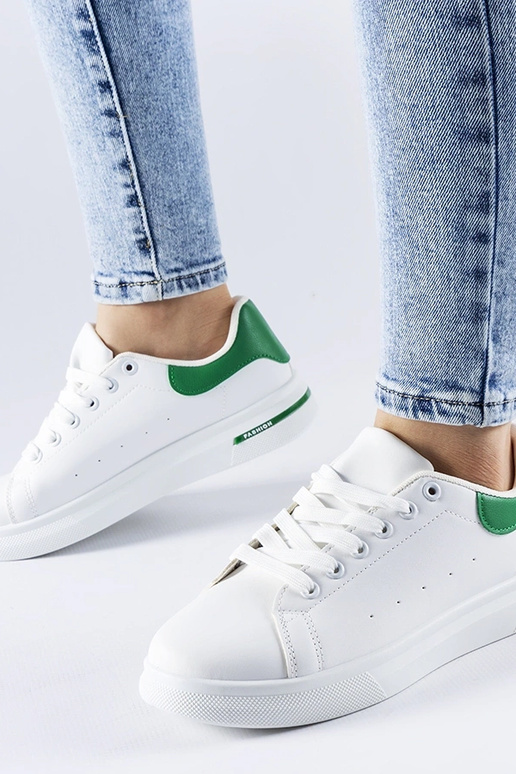 Leland baltas un zaļas kedas