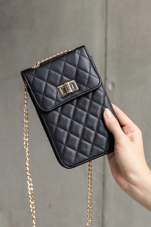 Acres melna stepēta plecu soma