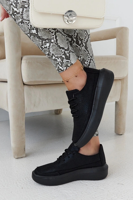 Melnas sieviešu kedas uz platformas,...