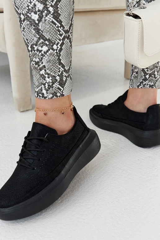 Melnas sieviešu kedas uz platformas,...