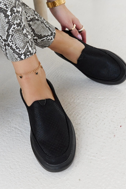 Melnas ažūra sieviešu kurpes,...