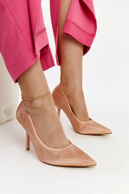 Gaiši rozā Liena augstpapēžu kurpes