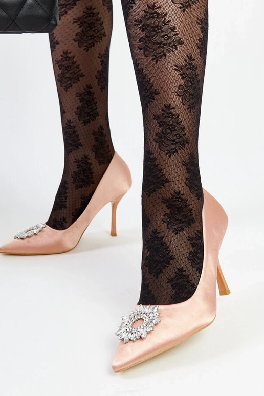 Bēši satīna apdares stileti ar...